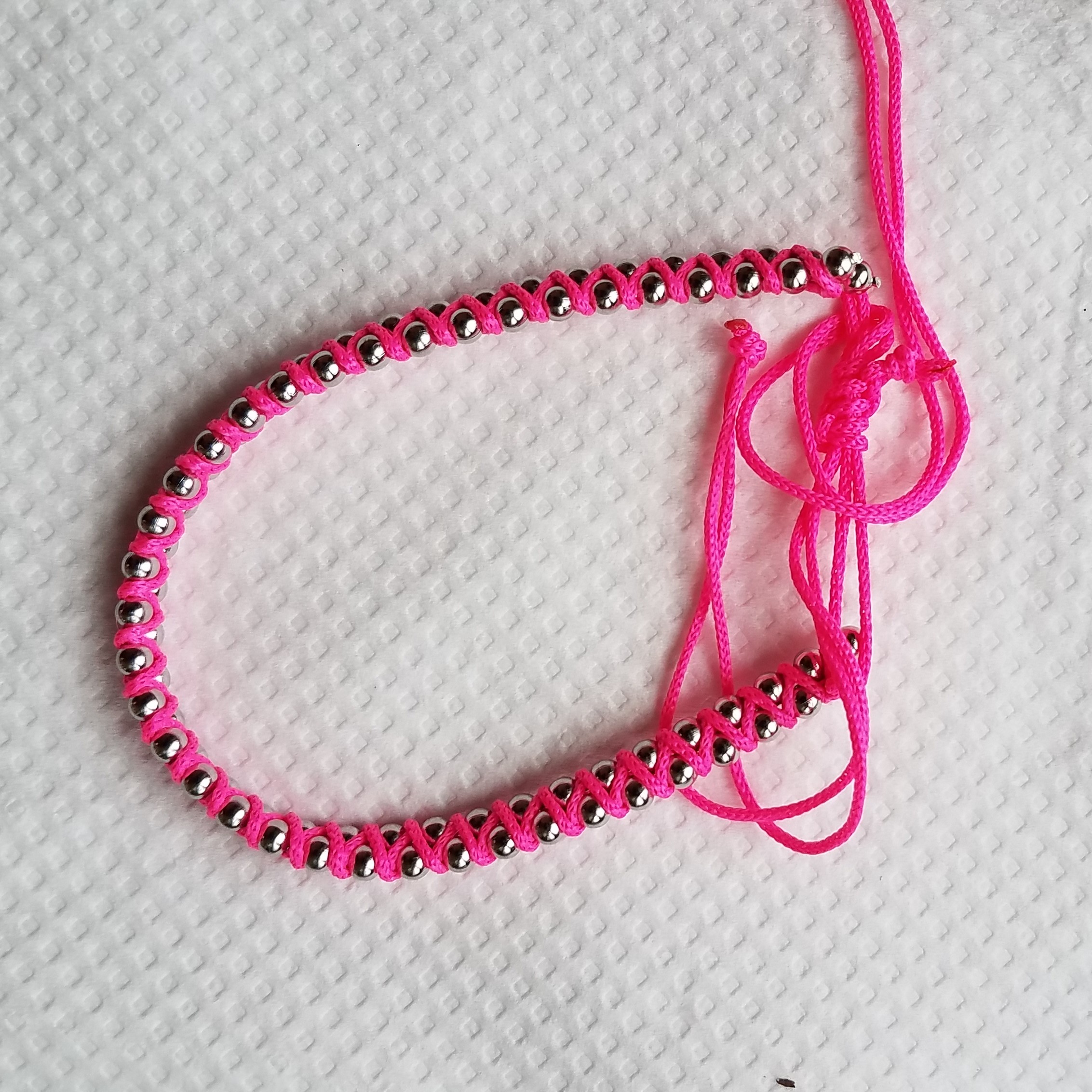 Shamballa náramek s kuličky 3mm